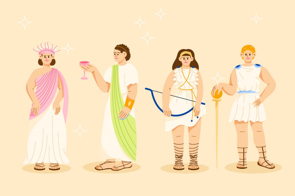Selection of characters showing life in Ancient Rome.