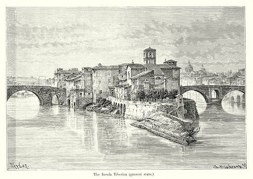 Illustration of the Insula Tiberina