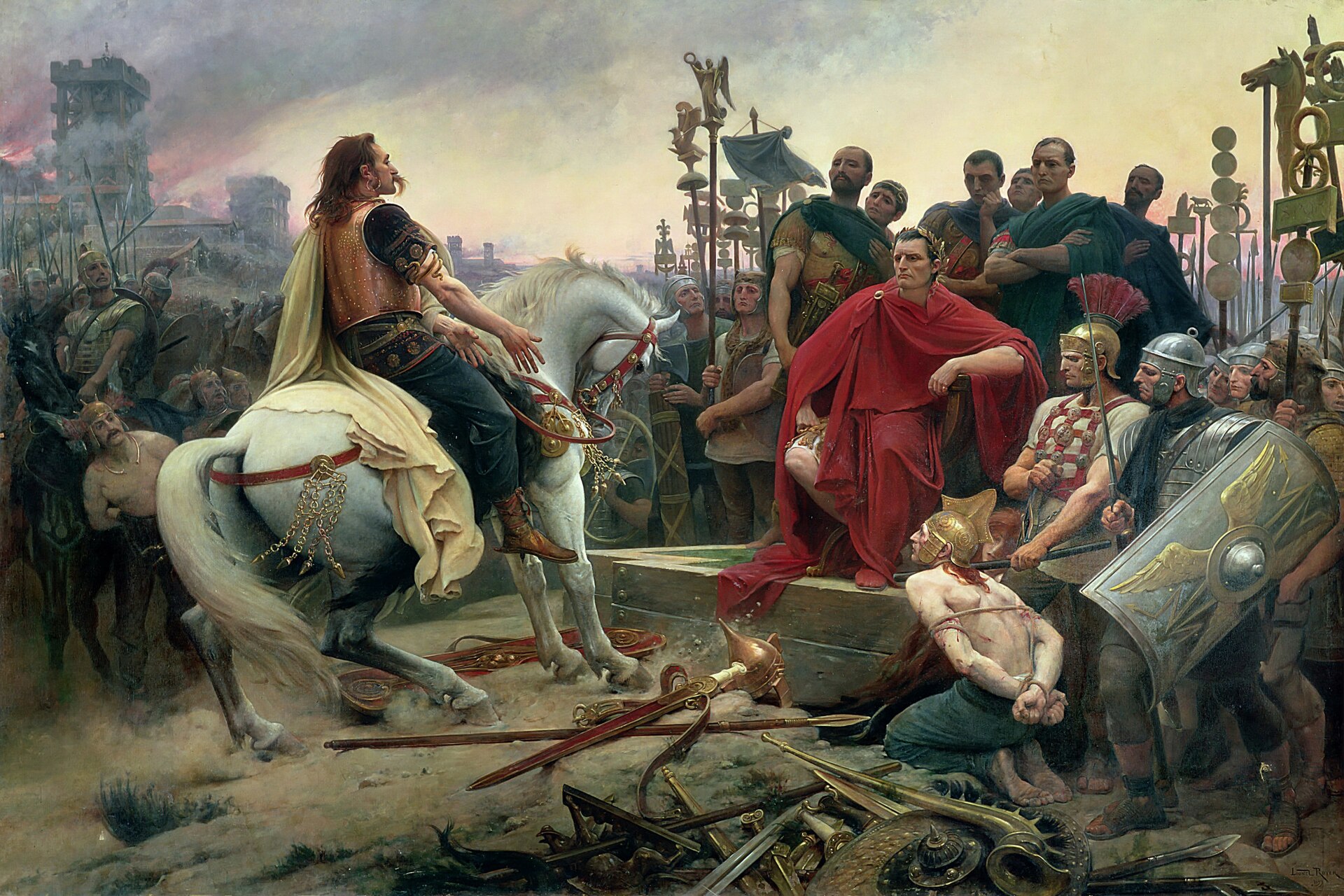 Julius Caesar laying siege to Alesia Gaul 52 BC